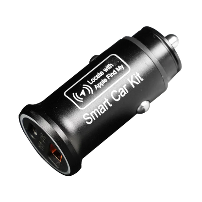 Modmania 20W Car Charger with Built-In GPS Tracker | USB-C & QC3.0 Fast Charging | Apple Find My Compatible